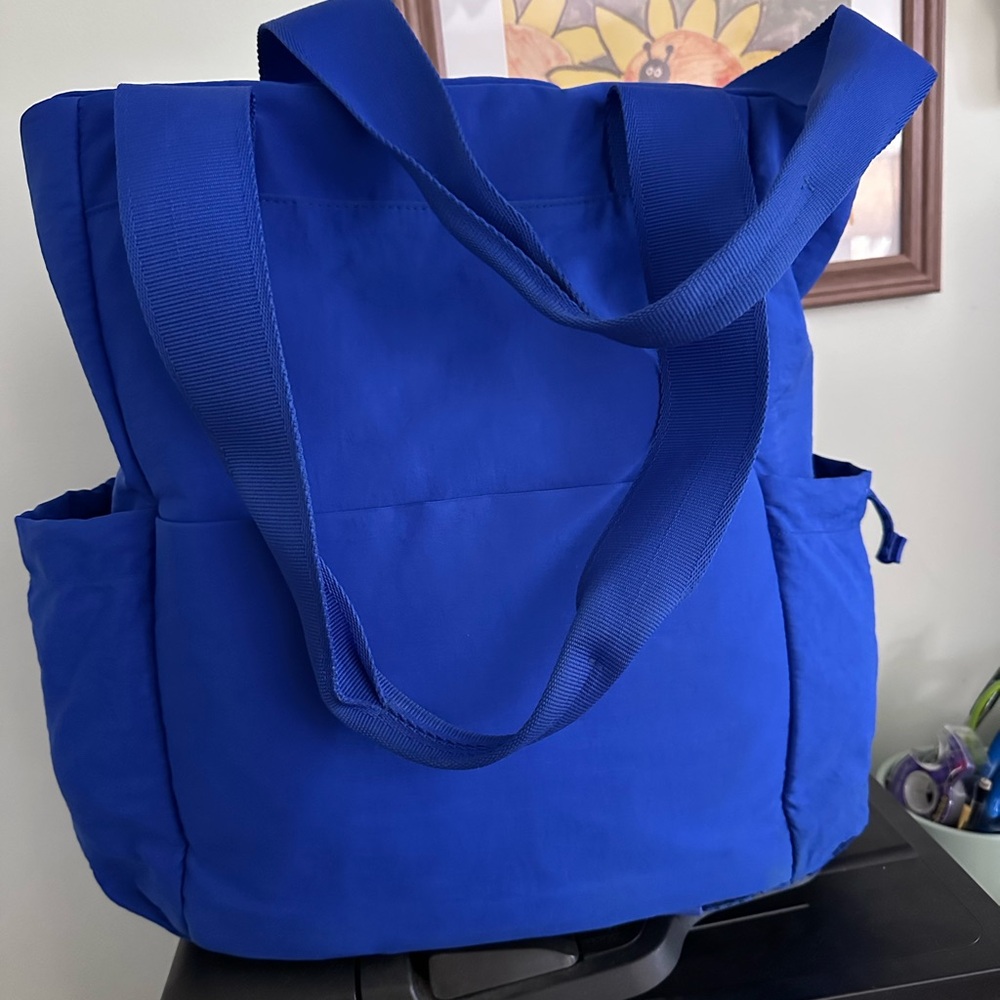 BEIS Cobalt Blue Tote Bag - sport with optional hidden net feature